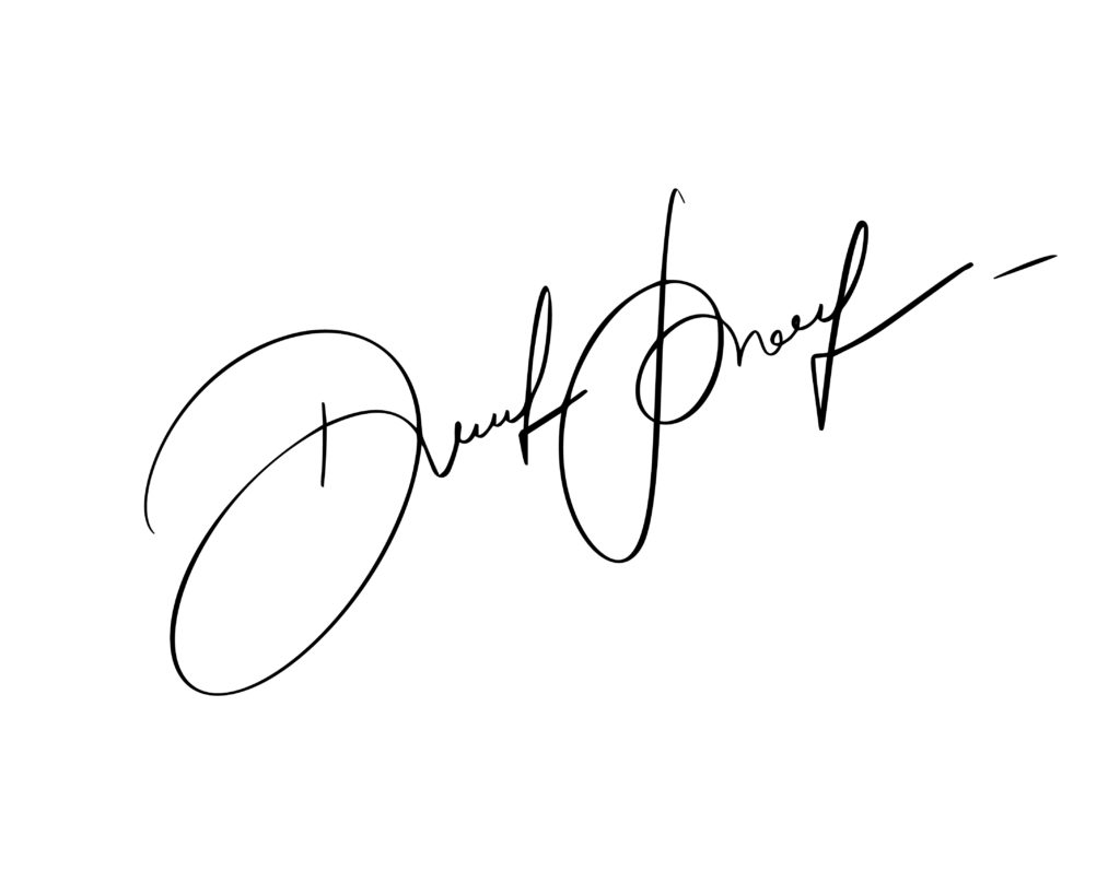 Manual Signature For Documents On White Background. Hand Drawn Calligraphy Lettering Vector Illustration